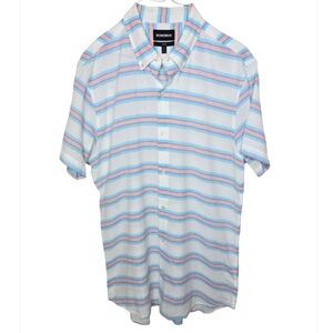 Bonobos Riveria Mens Pastel Stripe Shirt Size XL Slim Fit Long